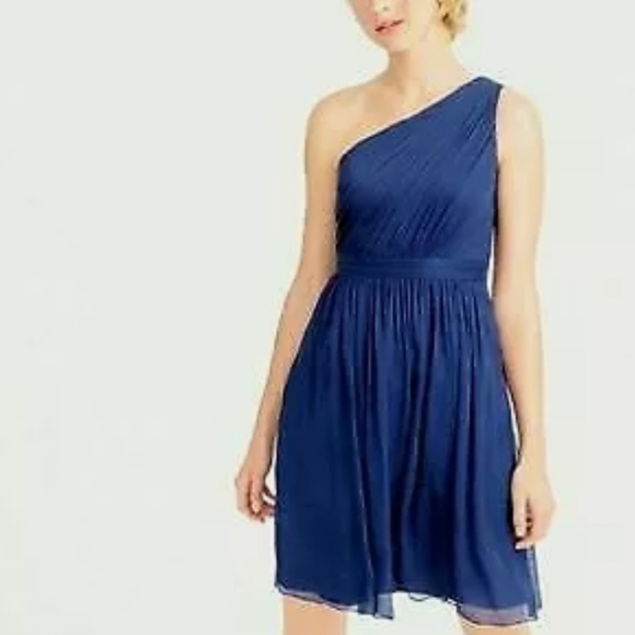 J.CREW Asymmetrical Chiffon Dress SIZE 16 (fits like a 14) - Picture 3 of 11